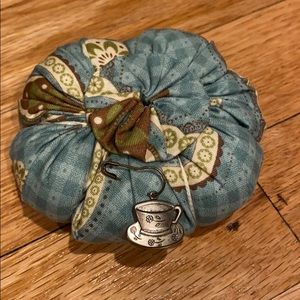 Sewing Pin Cushion with Teacup Charm- Add Free to Any Order!